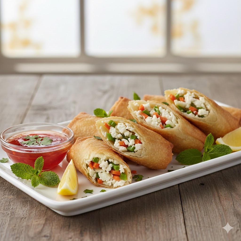 Paneer Roll Recipe | Crispy Homemade Paneer Rolls