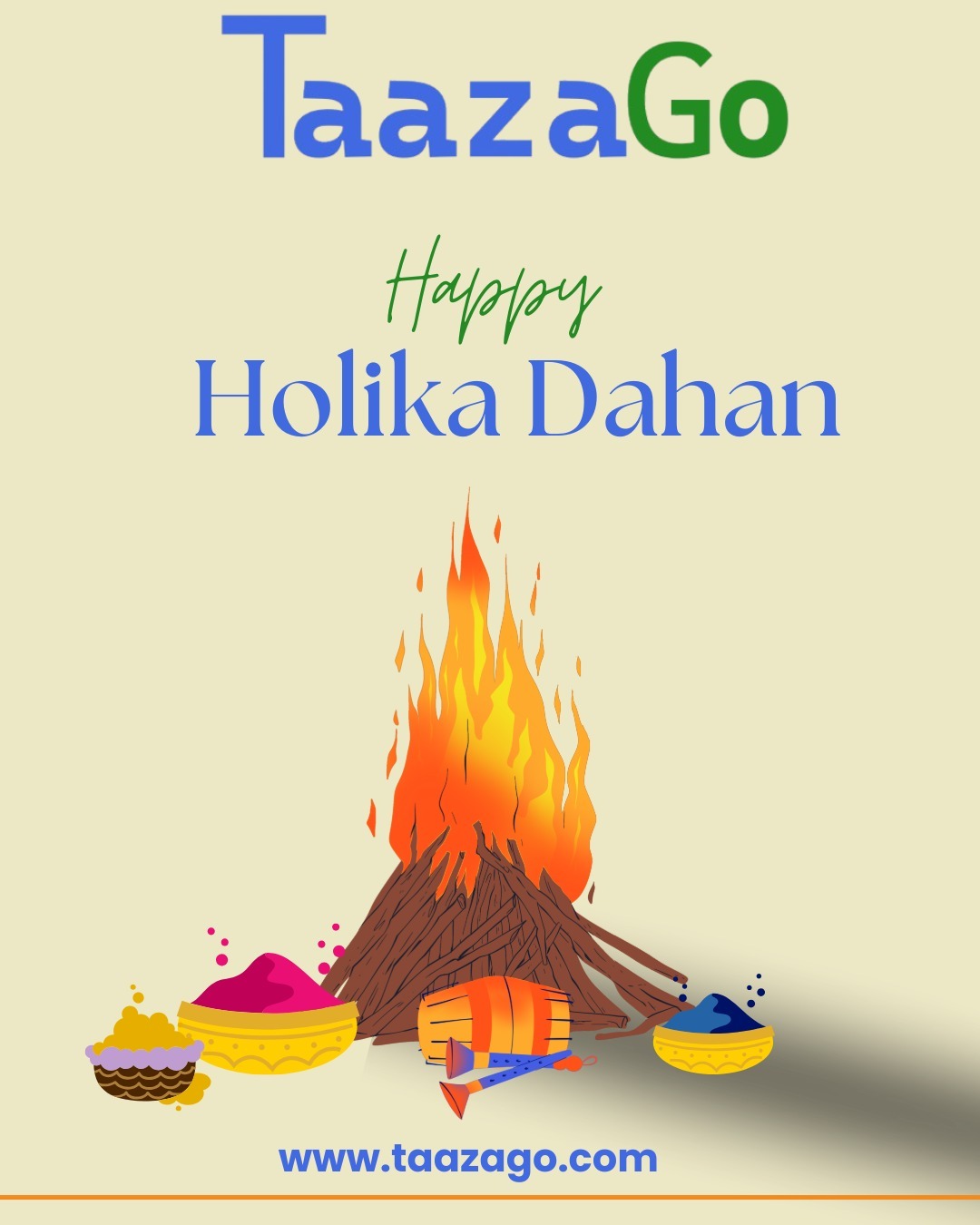 May the sacred fire of Holika Dahan burn away all negativity and fill your life with positivity, prosperity, and happiness 🔥✨