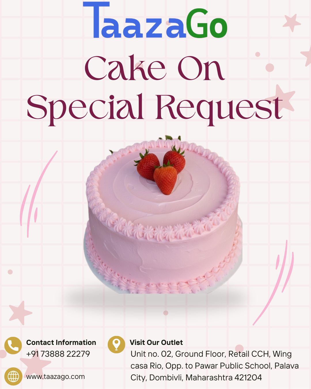 Make every celebration extra special with a cake made just for you 🎂✨