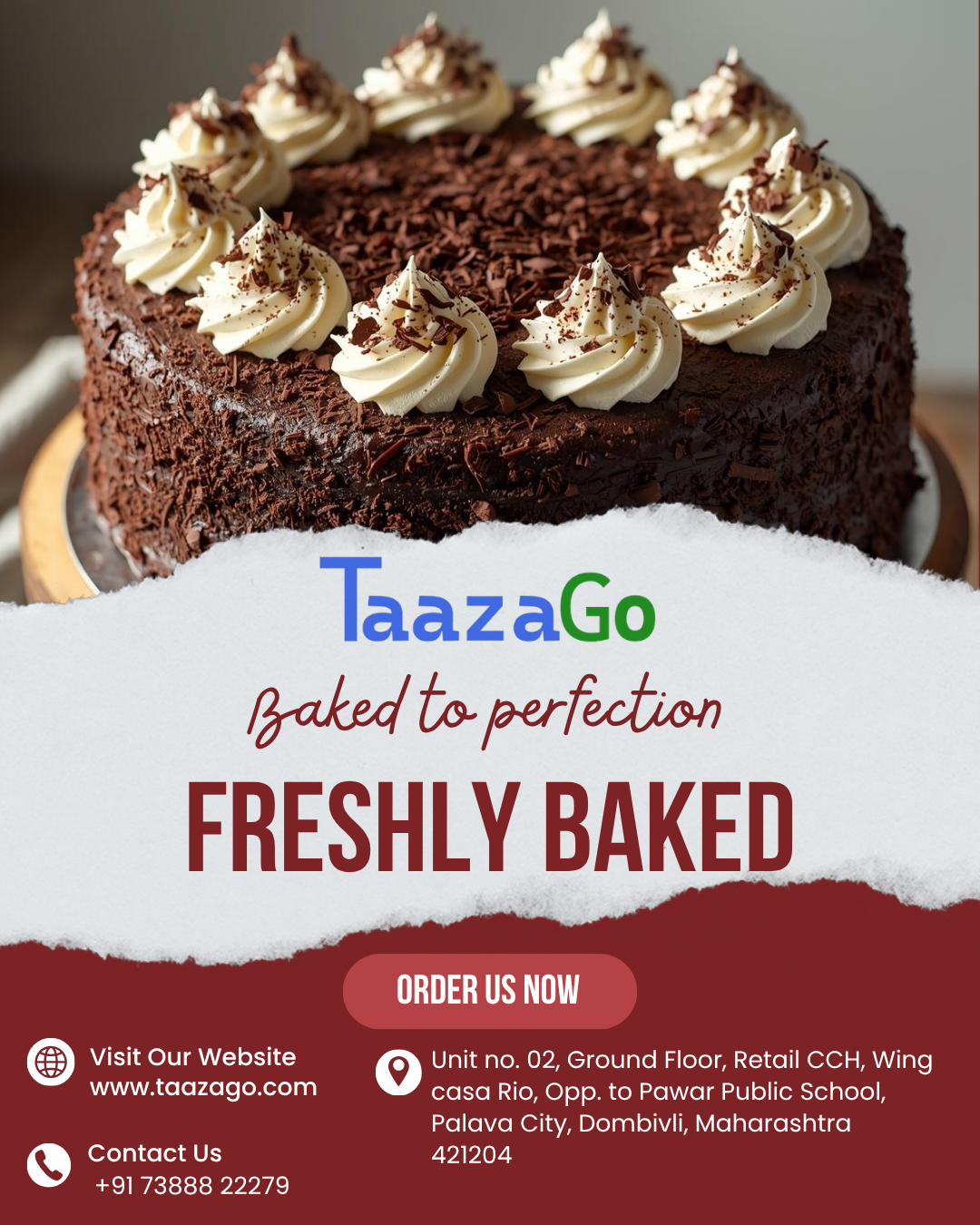 Rich, moist and baked to perfection 🍫