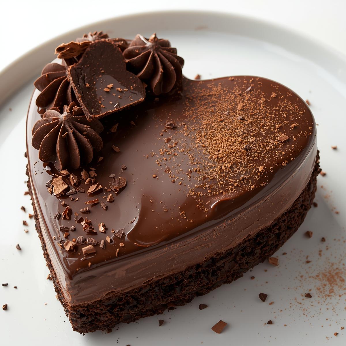 Heart Shape Choco Delight Cake