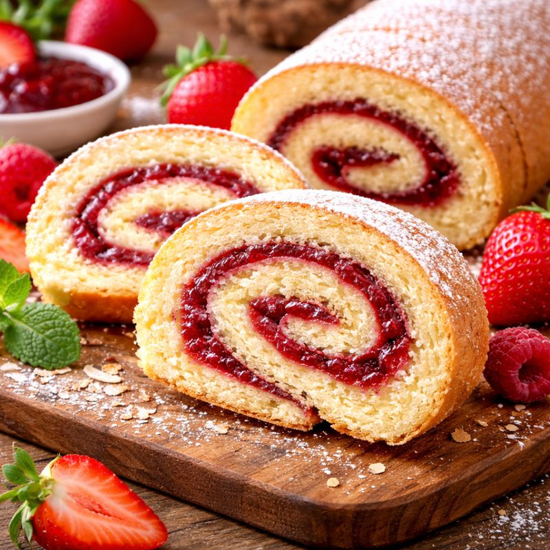 Fruit Ribbon Delight (Jam Roll)
